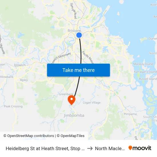 Heidelberg St at Heath Street, Stop 15 to North Maclean map