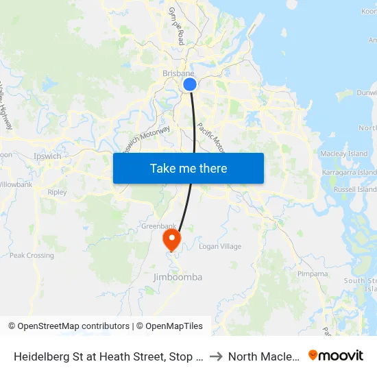 Heidelberg St at Heath Street, Stop 15 to North Maclean map