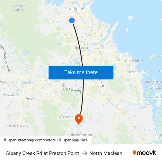 Albany Creek Rd at Preston Point to North Maclean map