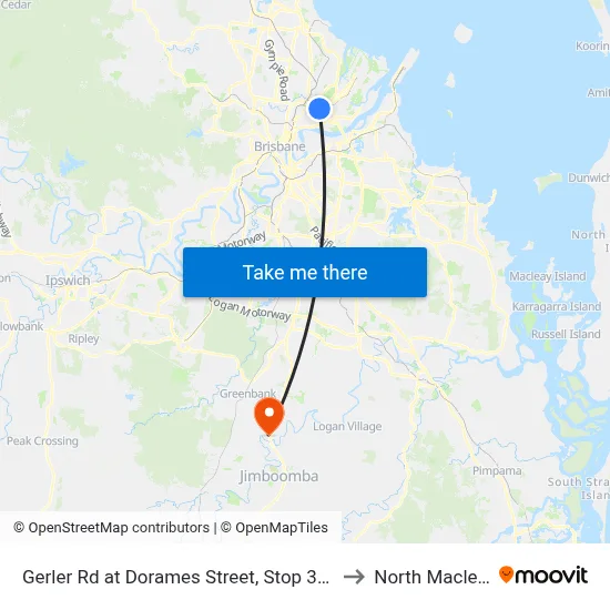 Gerler Rd at Dorames Street, Stop 37/36 to North Maclean map