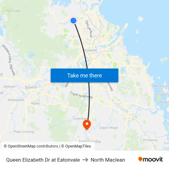 Queen Elizabeth Dr at Eatonvale to North Maclean map