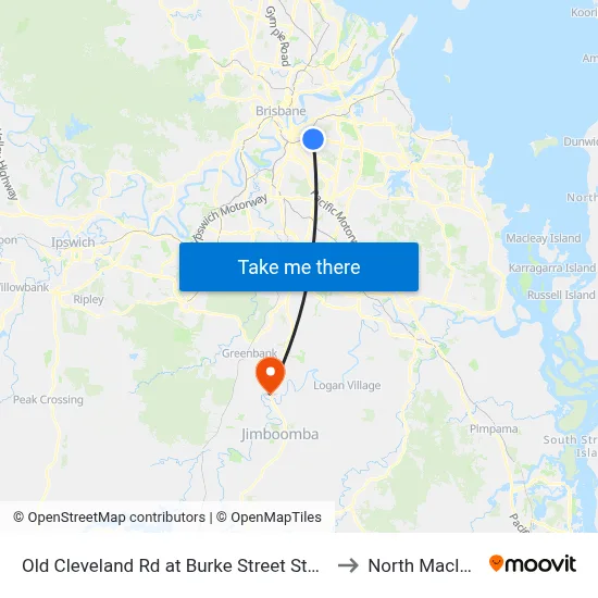 Old Cleveland Rd at Burke Street Stop 25 to North Maclean map