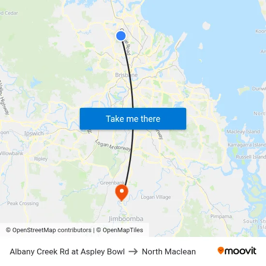 Albany Creek Rd at Aspley Bowl to North Maclean map