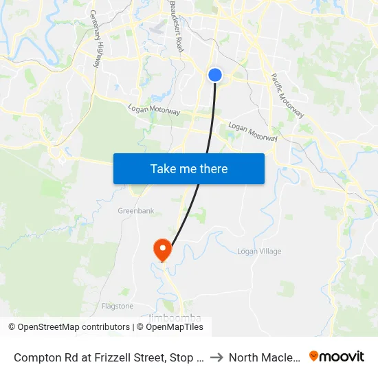 Compton Rd at Frizzell Street, Stop 85 to North Maclean map