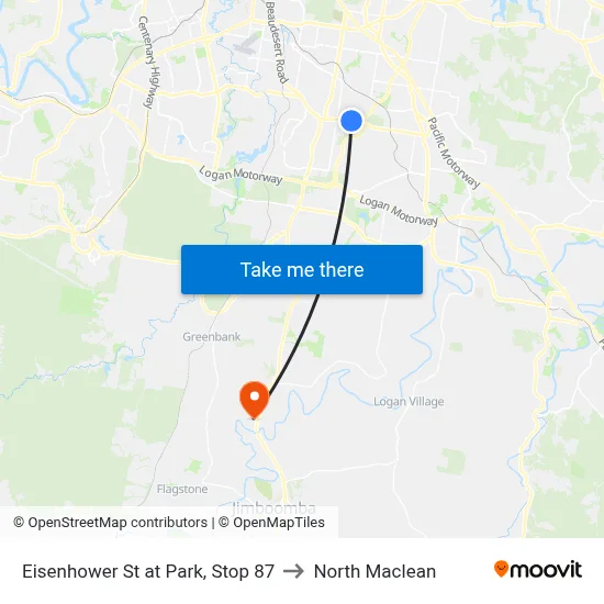 Eisenhower St at Park, Stop 87 to North Maclean map