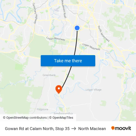 Gowan Rd at Calam North, Stop 35 to North Maclean map