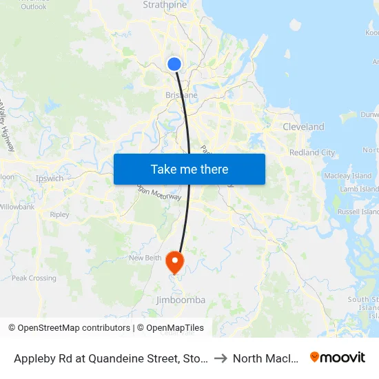 Appleby Rd at Quandeine Street, Stop 34 to North Maclean map