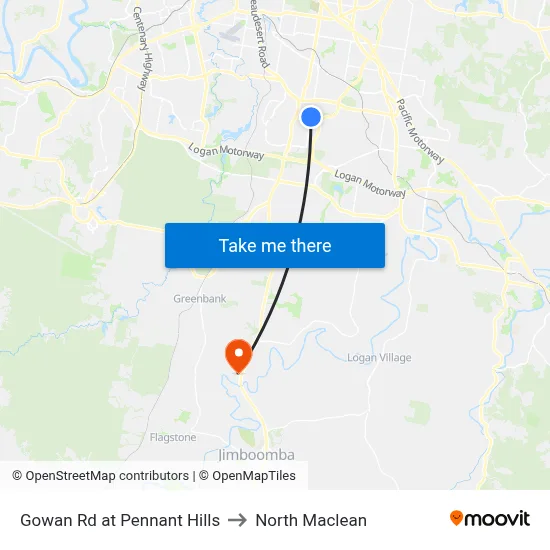 Gowan Rd at Pennant Hills to North Maclean map