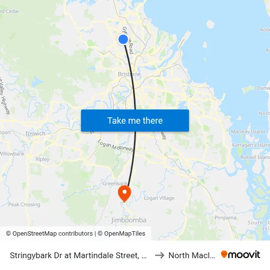 Stringybark Dr at Martindale Street, Stop 47 to North Maclean map