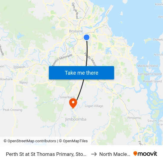 Perth St at St Thomas Primary, Stop 31 to North Maclean map