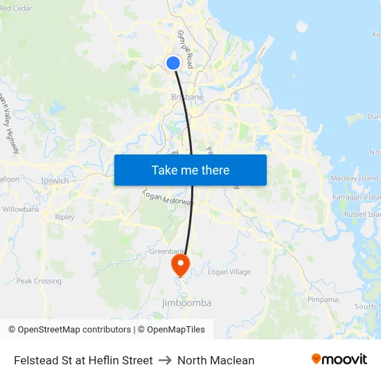 Felstead St at Heflin Street to North Maclean map