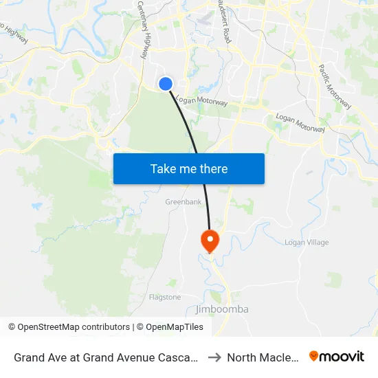 Grand Ave at Grand Avenue Cascade to North Maclean map