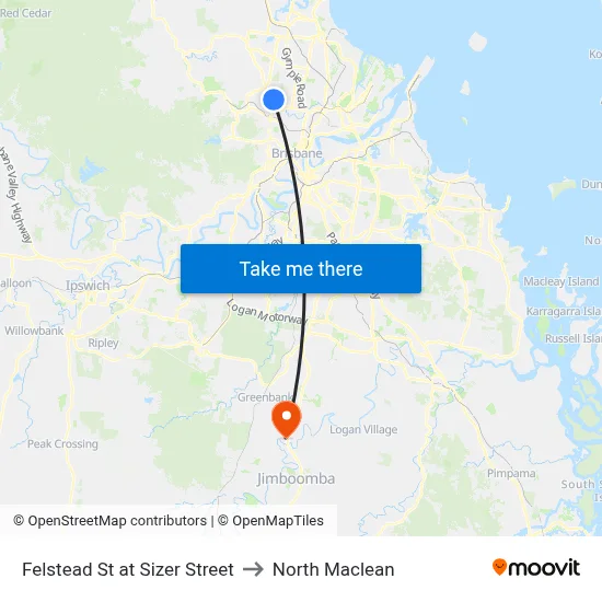 Felstead St at Sizer Street to North Maclean map