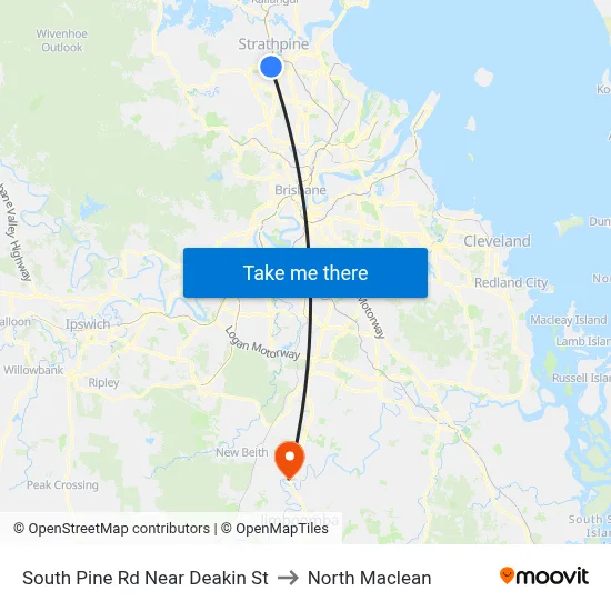 South Pine Rd Near Deakin St to North Maclean map