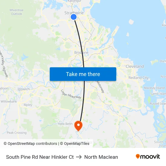 South Pine Rd Near Hinkler Ct to North Maclean map