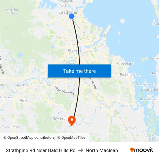 Strathpine Rd Near Bald Hills Rd to North Maclean map