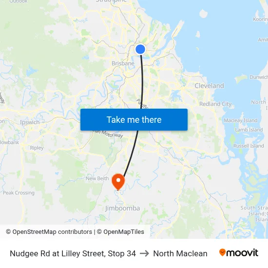 Nudgee Rd at Lilley Street, Stop 34 to North Maclean map