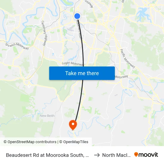 Beaudesert Rd at Moorooka South, Stop 38 to North Maclean map