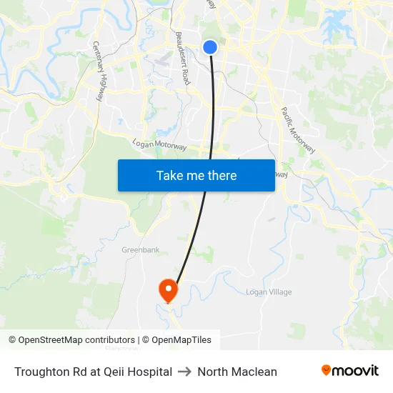 Troughton Rd at Qeii Hospital to North Maclean map