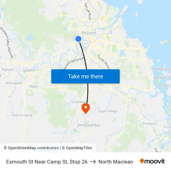 Exmouth St Near Camp St, Stop 26 to North Maclean map