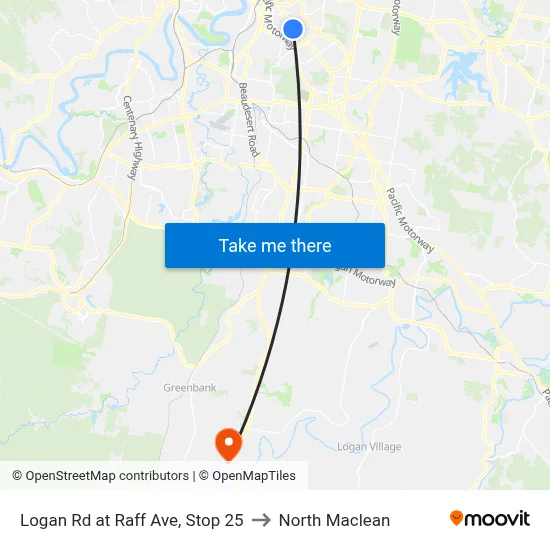 Logan Rd at Raff Ave, Stop 25 to North Maclean map