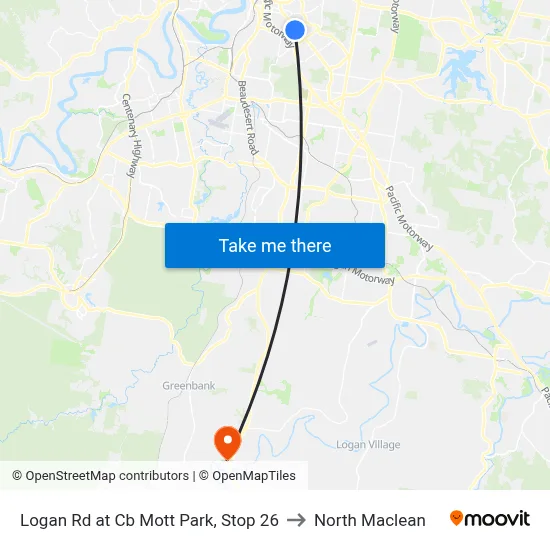 Logan Rd at Cb Mott Park, Stop 26 to North Maclean map