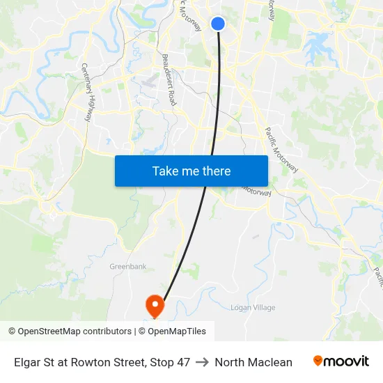 Elgar St at Rowton Street, Stop 47 to North Maclean map