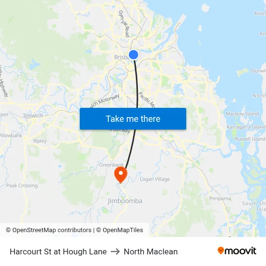 Harcourt St at Hough Lane to North Maclean map