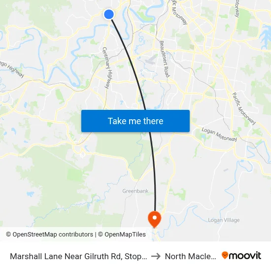 Marshall Lane Near Gilruth Rd, Stop 36 to North Maclean map