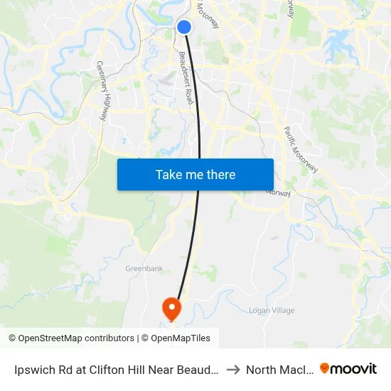 Ipswich Rd at Clifton Hill Near Beaudesert Rd to North Maclean map