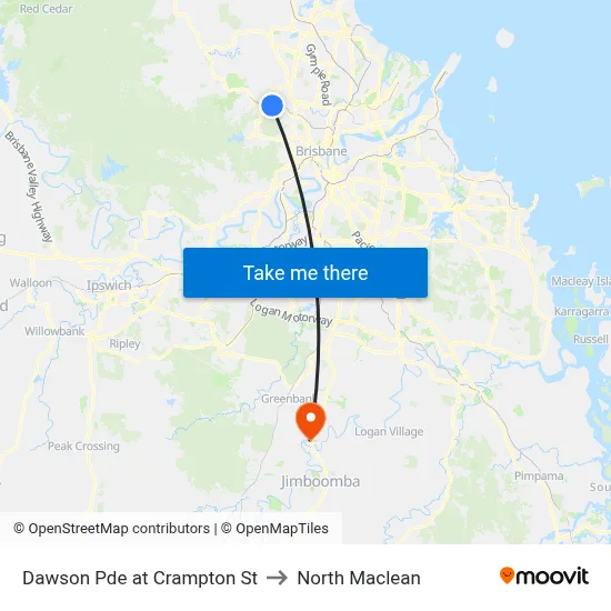 Dawson Pde at Crampton St to North Maclean map