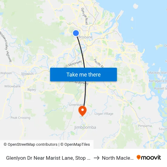 Glenlyon Dr Near Marist Lane, Stop 39c to North Maclean map