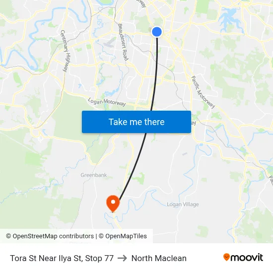 Tora St Near Ilya St, Stop 77 to North Maclean map