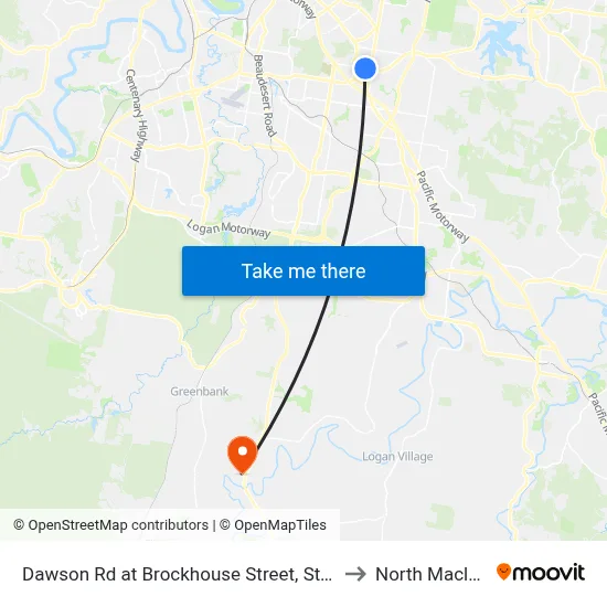 Dawson Rd at Brockhouse Street, Stop 77 to North Maclean map
