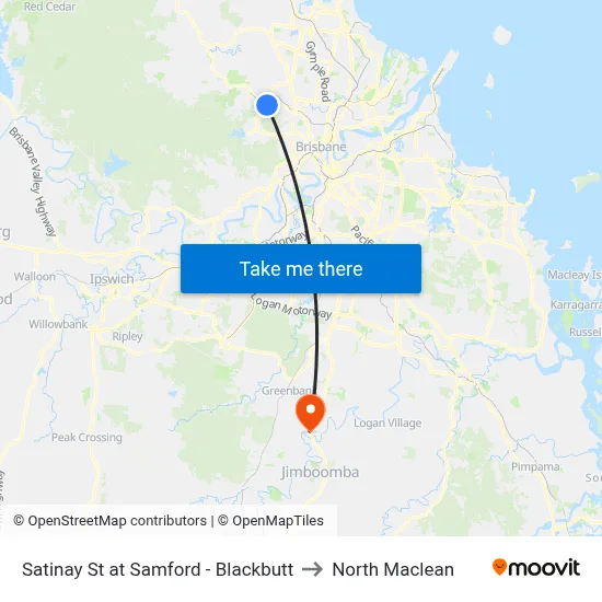 Satinay St at Samford - Blackbutt to North Maclean map