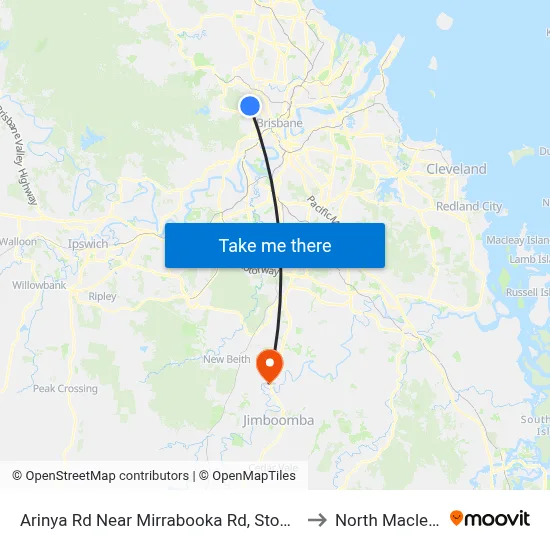 Arinya Rd Near Mirrabooka Rd, Stop 39 to North Maclean map