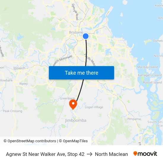 Agnew St Near Walker Ave, Stop 42 to North Maclean map