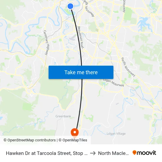 Hawken Dr at Tarcoola Street, Stop 27 to North Maclean map