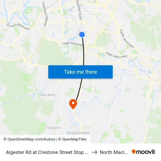 Algester Rd at Crestone Street Stop 90/89 to North Maclean map