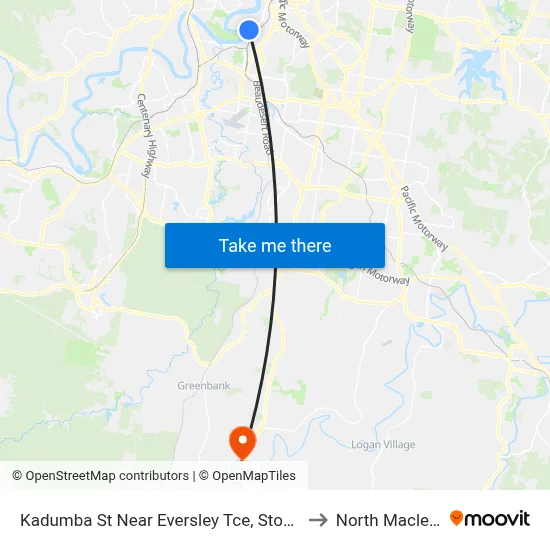 Kadumba St Near Eversley Tce, Stop 23 to North Maclean map