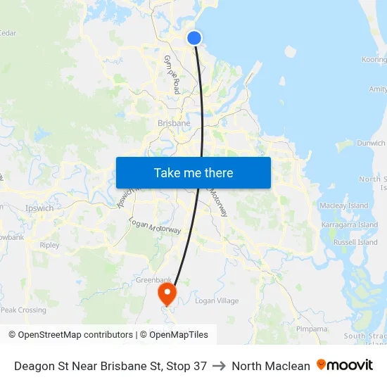 Deagon St Near Brisbane St, Stop 37 to North Maclean map