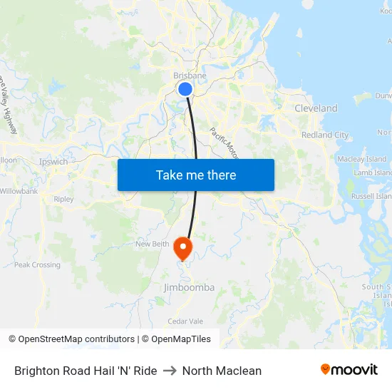 Brighton Road Hail 'N' Ride to North Maclean map