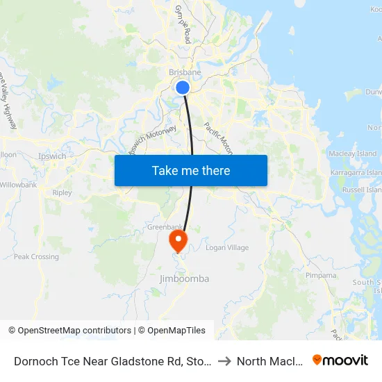 Dornoch Tce Near Gladstone Rd, Stop 21a to North Maclean map
