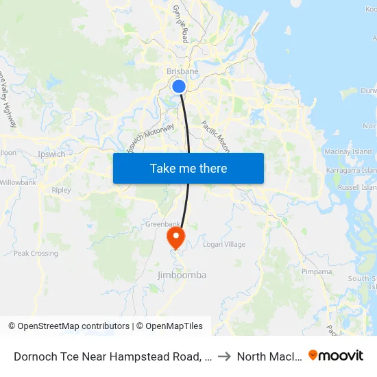Dornoch Tce Near Hampstead Road, Stop 21 to North Maclean map
