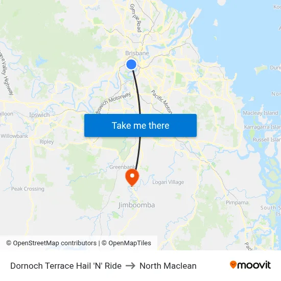 Dornoch Terrace Hail 'N' Ride to North Maclean map