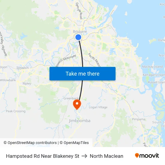 Hampstead Rd Near Blakeney St to North Maclean map