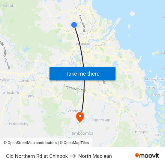 Old Northern Rd at Chinook to North Maclean map