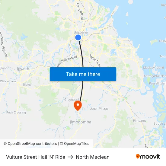 Vulture Street Hail 'N' Ride to North Maclean map