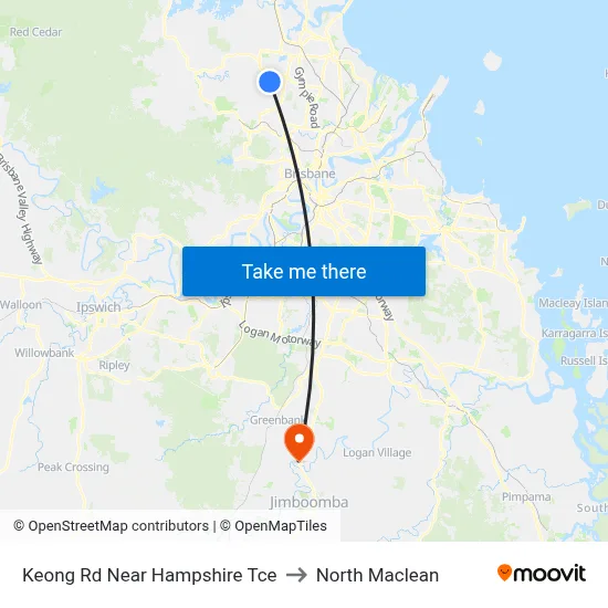 Keong Rd Near Hampshire Tce to North Maclean map