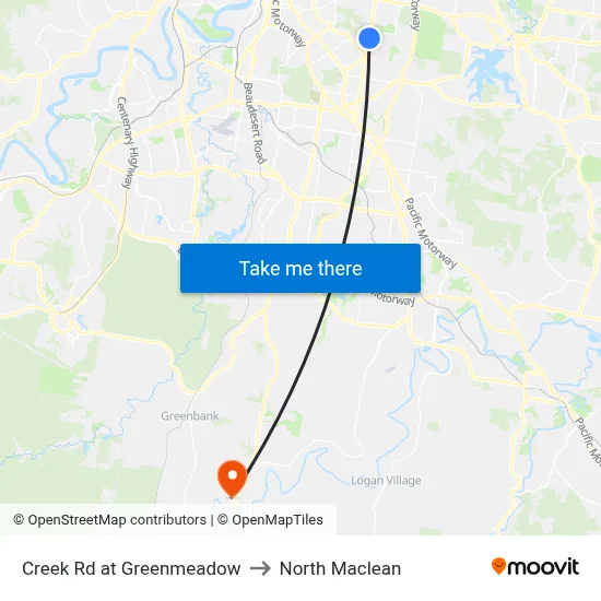 Creek Rd at Greenmeadow to North Maclean map